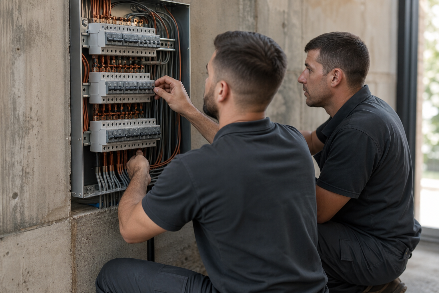 Electricieni A&J Team la lucru în Brașov
